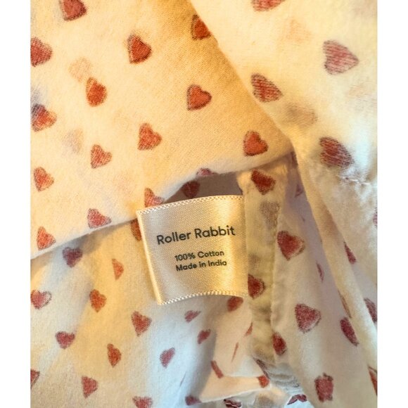 Roller Rabbit Red Hearts Pajama Set Size XL - Picture 6 of 7